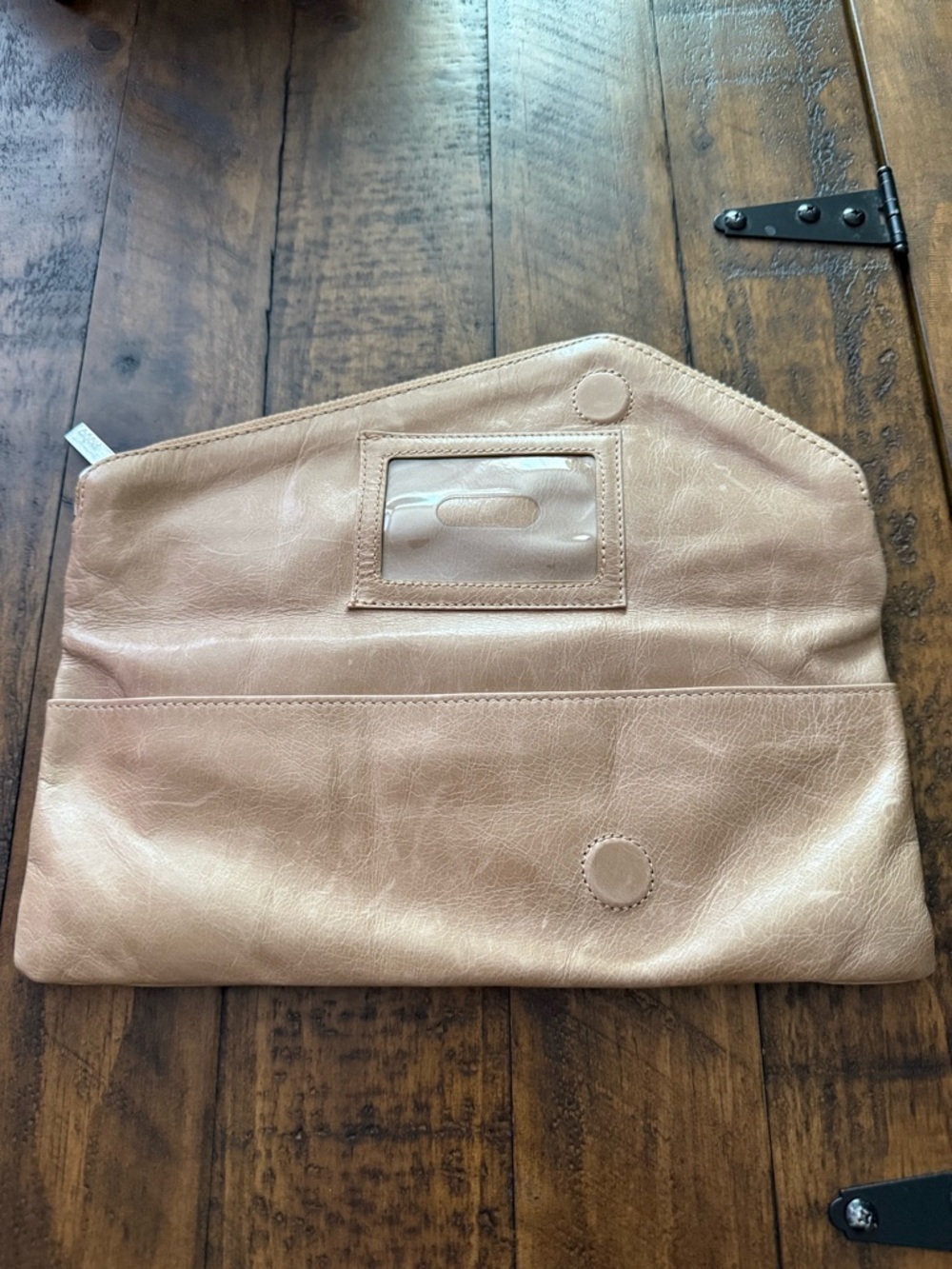 Hobo Brand Beige Zippered Clutch Bag Expandable - Picture 3 of 7
